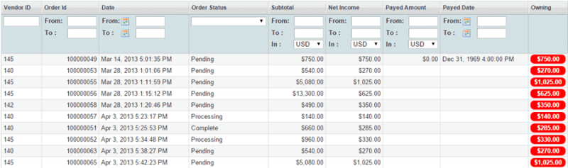 Managing vendor payments - Paying Vendors - Managing a Multi-Vendor Marketplace with CM Extensions for Magento