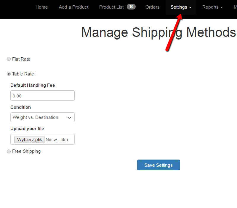 Manage Shipping Methods in Vendor Panel - dhl fedex multiple flat rate table rate ups usps